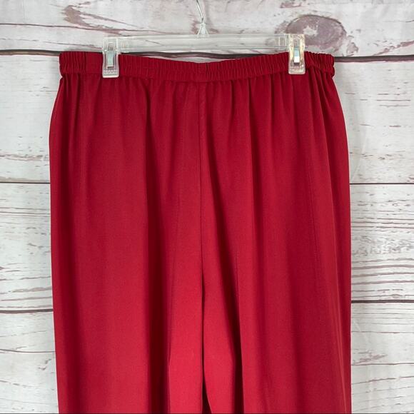 Maggie McNaughton red top and pants set button down - Picture 7 of 12